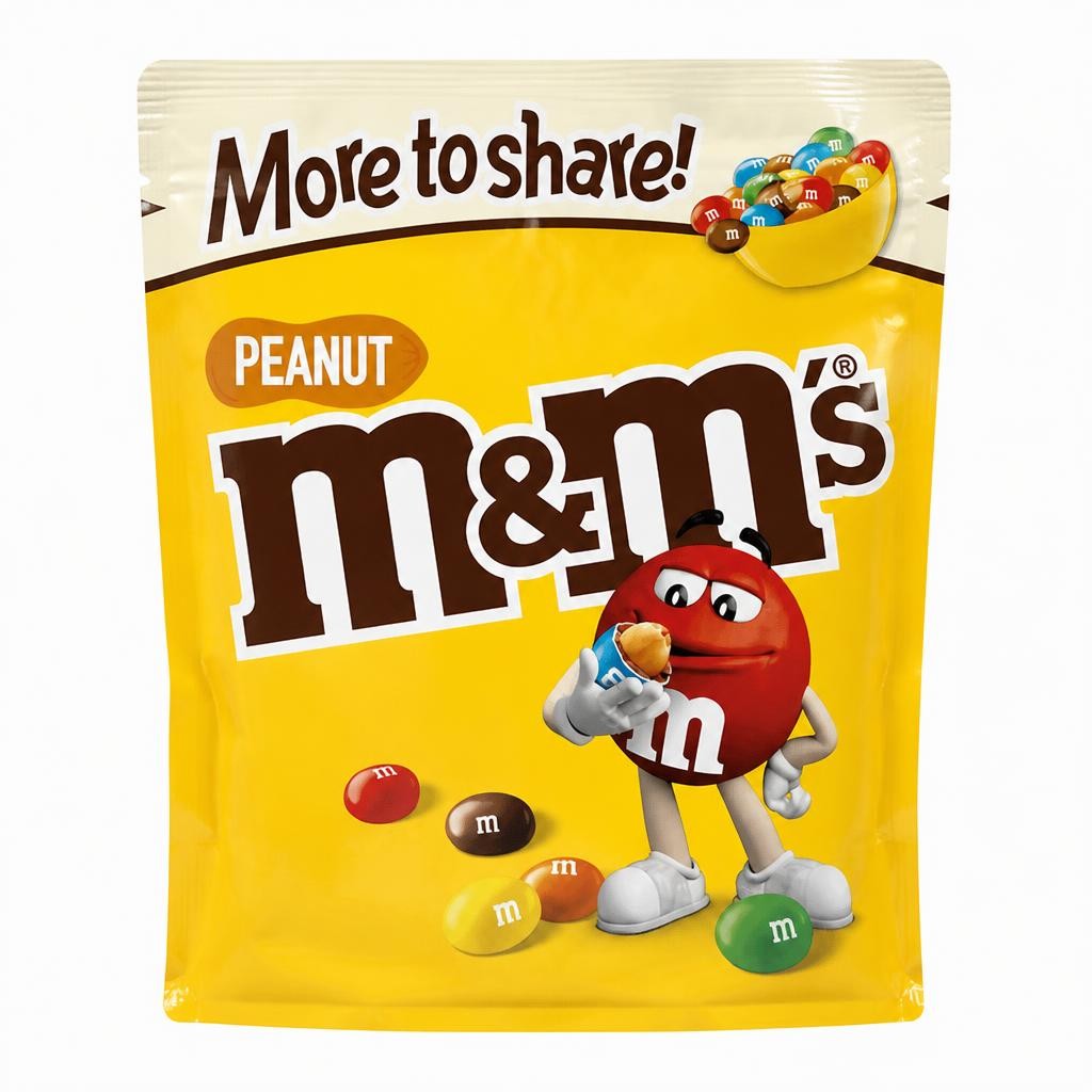 M&M's Crunchy Peanut & Milk Chocolate Sharing Pouch Bag 200g
