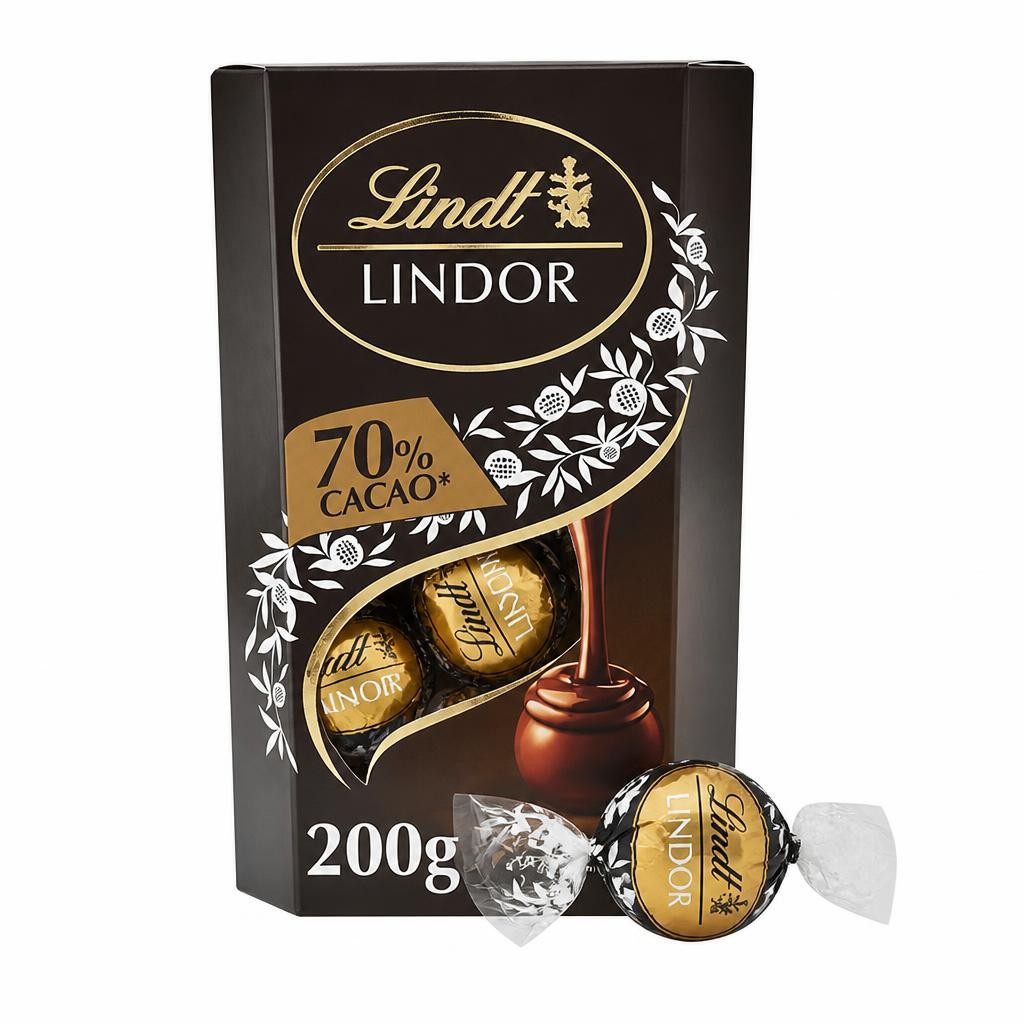 Lindt Lindor Extra Dark Chocolate Truffles Box 200g