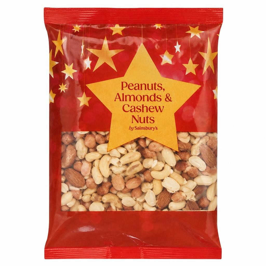Sainsbury's Christmas Peanuts, Almonds & Cashew Nuts 600g