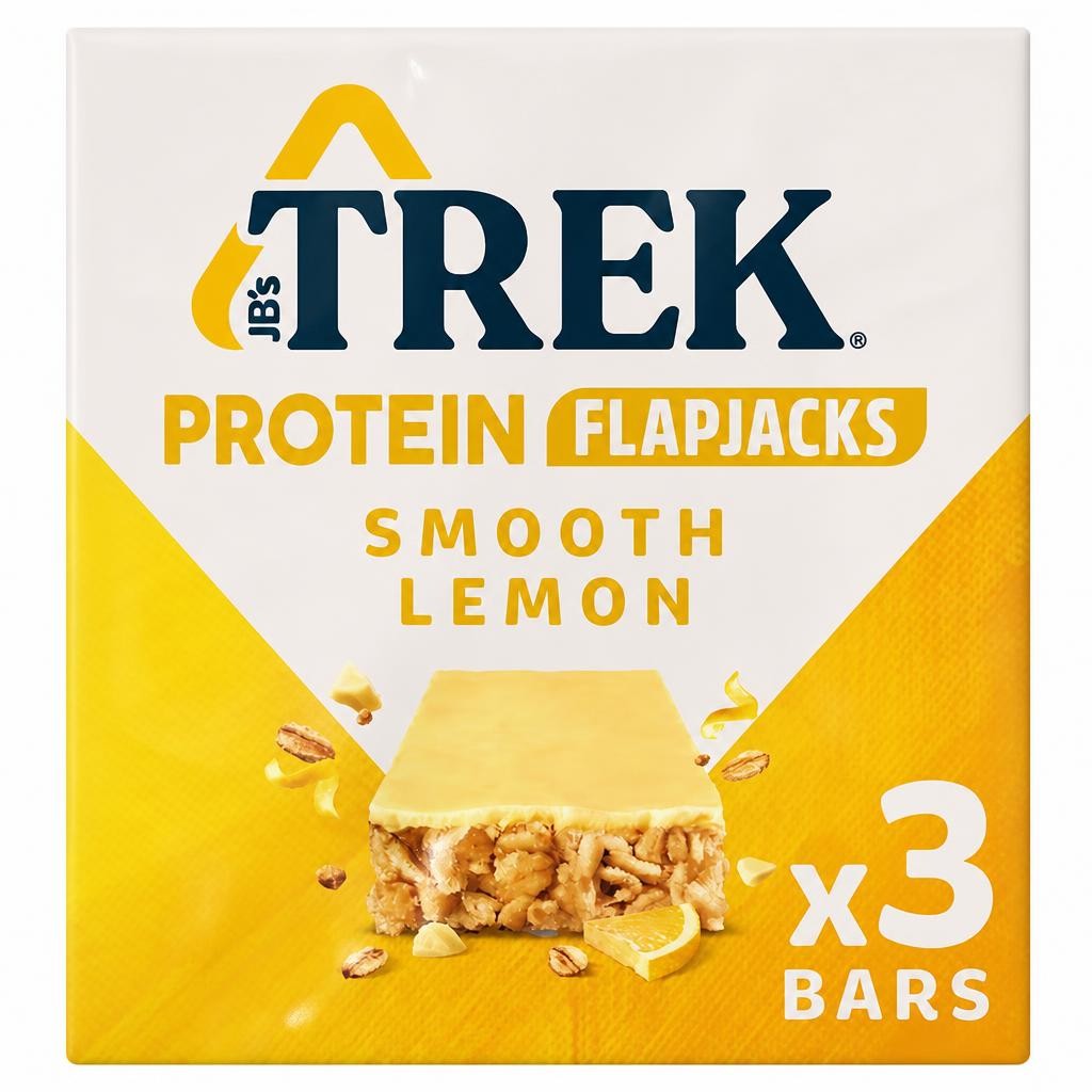 Trek Smooth Lemon Protein Flapjacks 3 x 50g