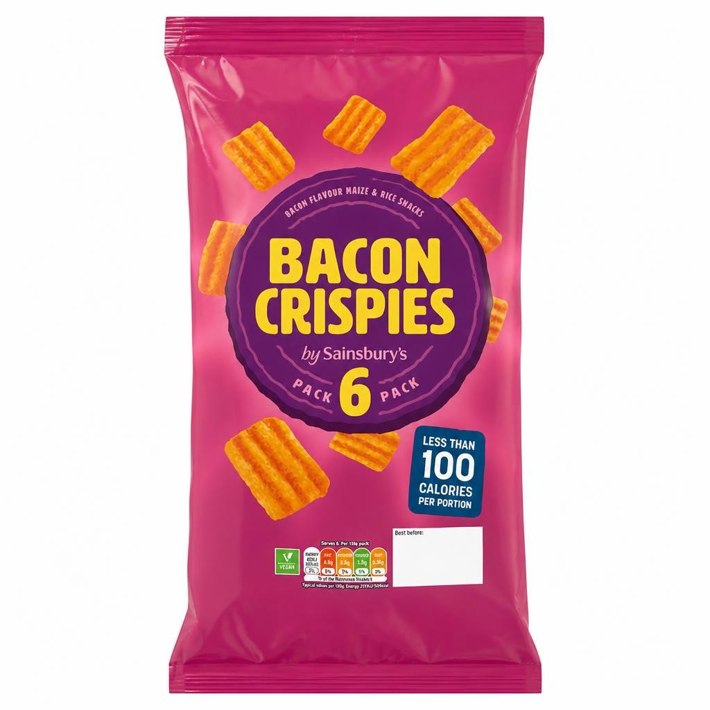 Sainsbury's Bacon Crispies 6x20g
