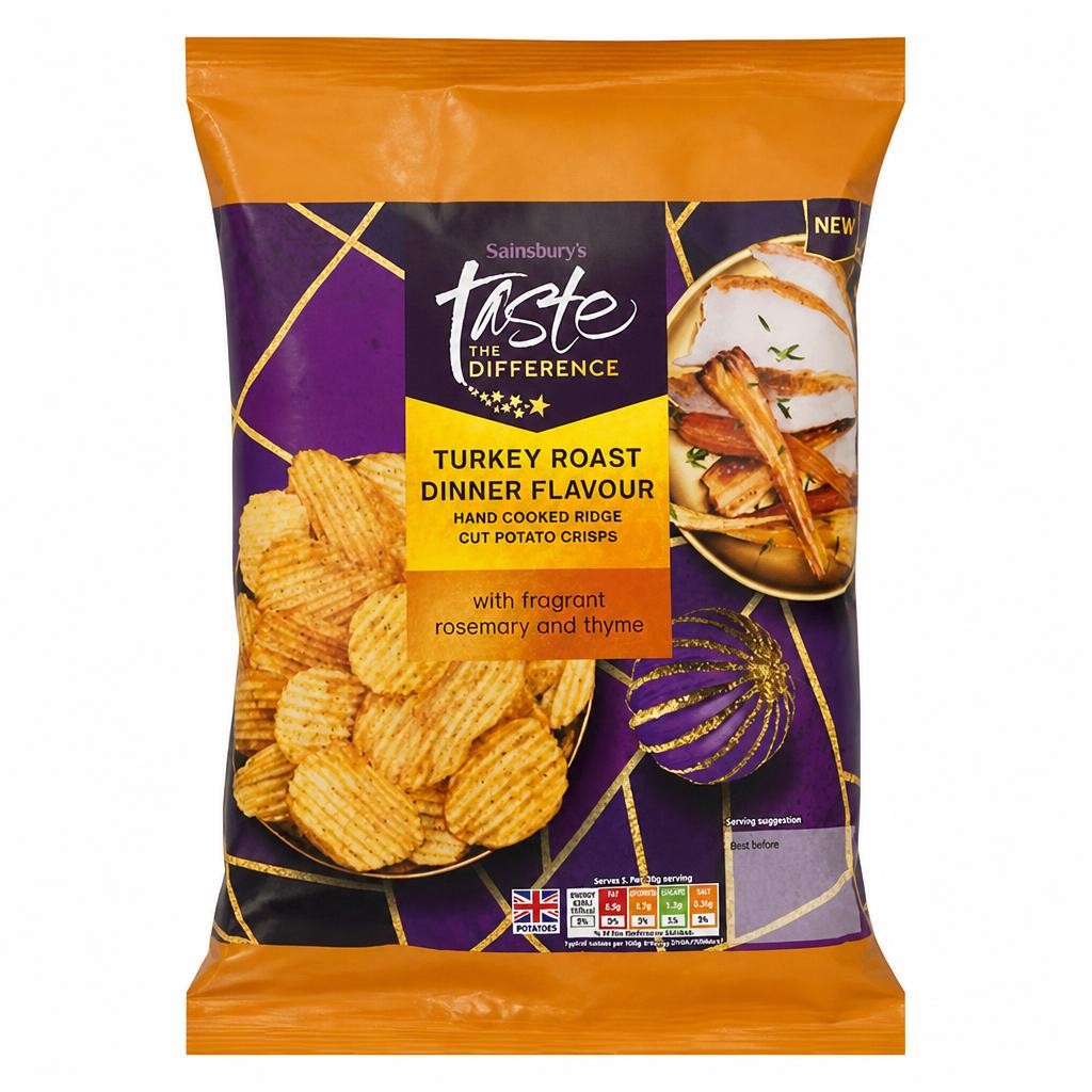 Sainsbury's Roast Turkey Dinner Crisps, Taste the Difference 150g