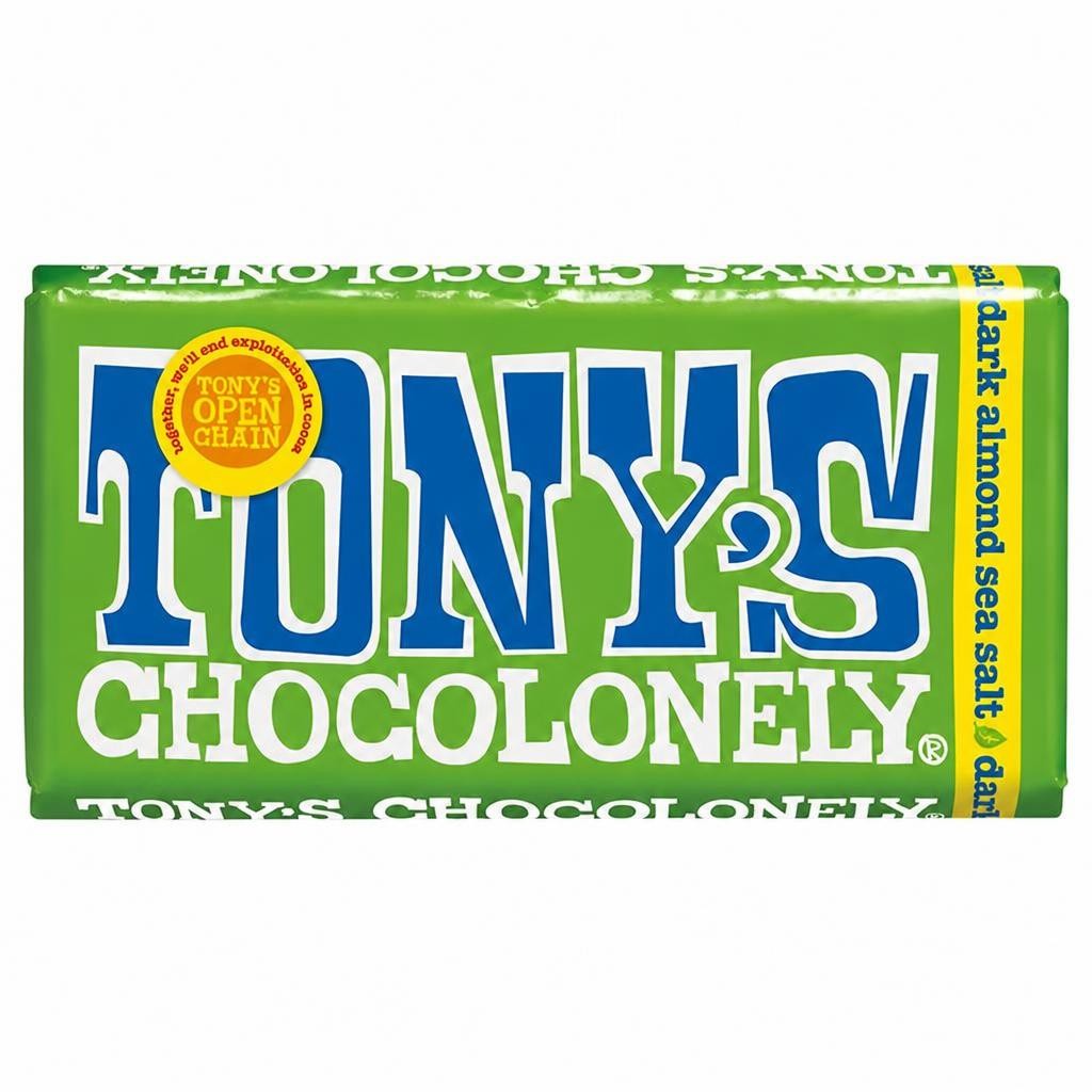 Tony's Chocolonely Dark Chocolate Almond Sea Salt 51% 180g
