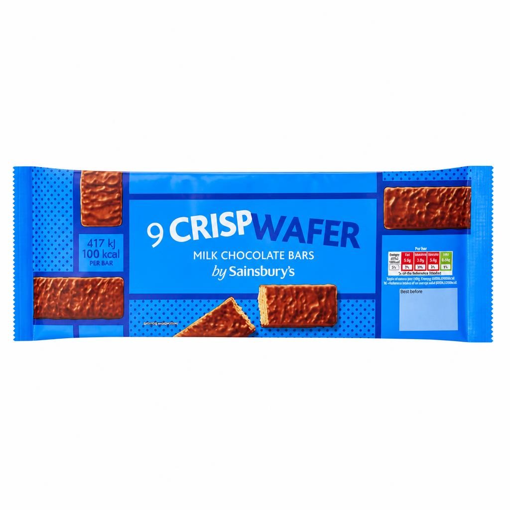 Sainsbury's chocolate wafers 9x19.2g