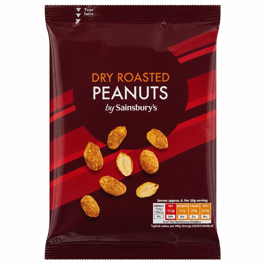 Sainsbury's Dry Roasted Jumbo Peanuts 200g