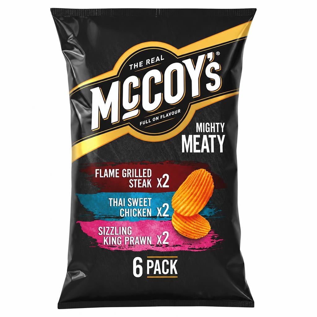 McCoy's Meaty Variety Pack Crisps 6x25g