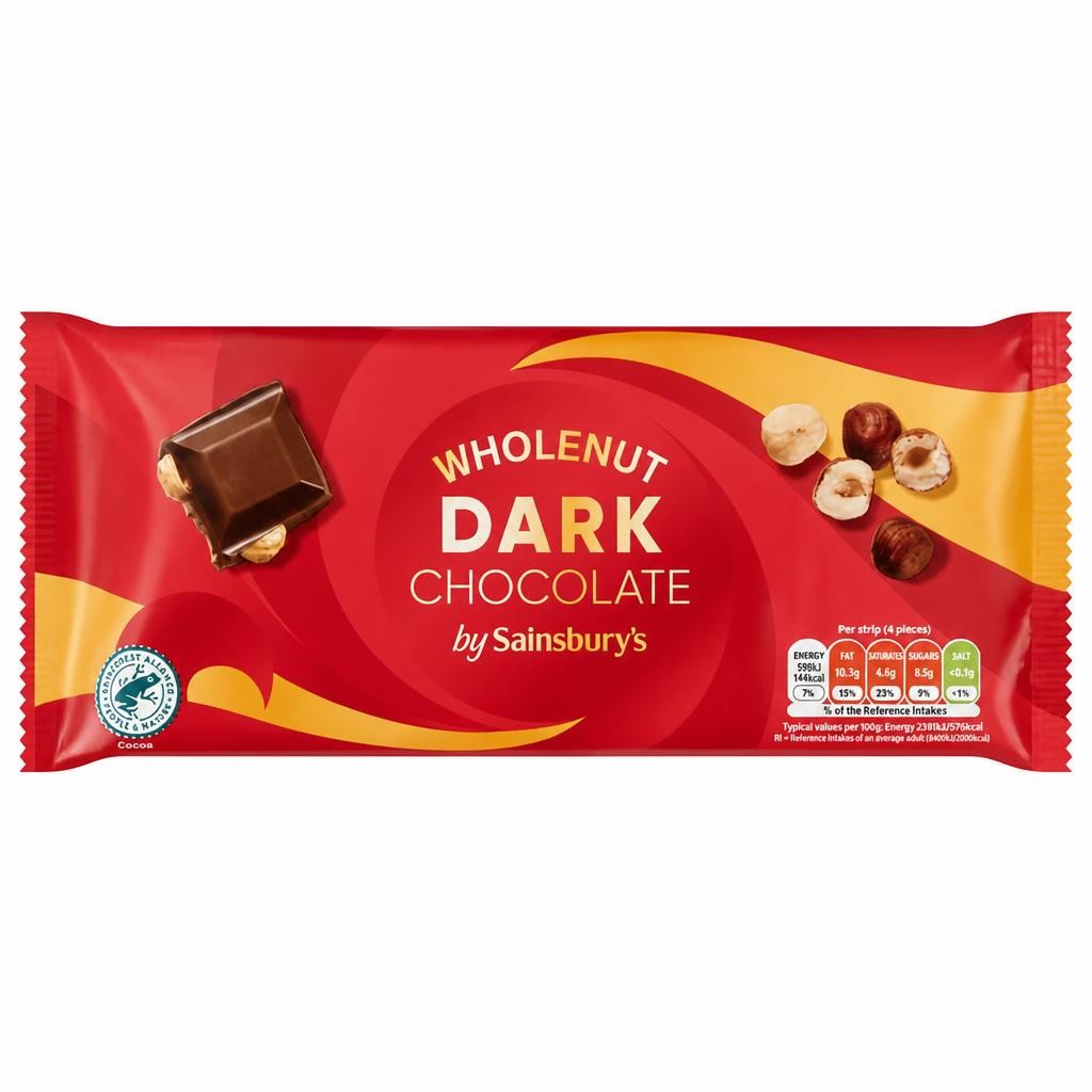 Sainsbury's Wholenut Dark Chocolate 200g