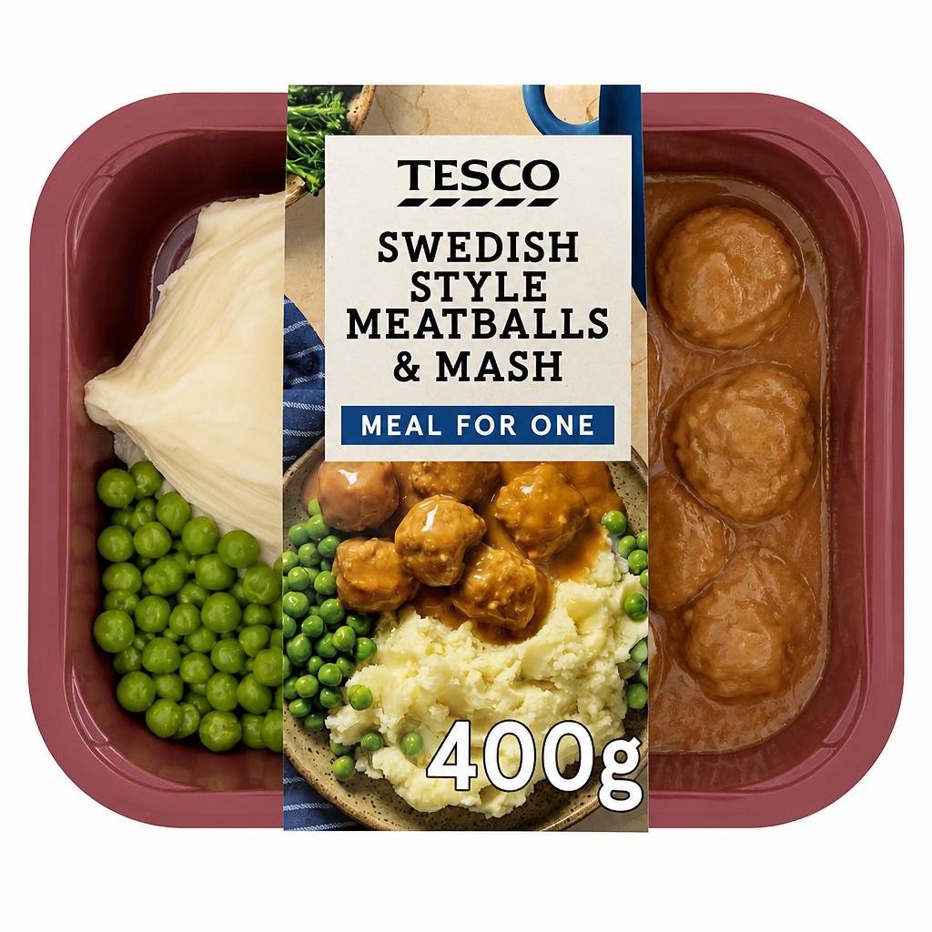 Tesco Swedish Style Meatballs & Mash 400g