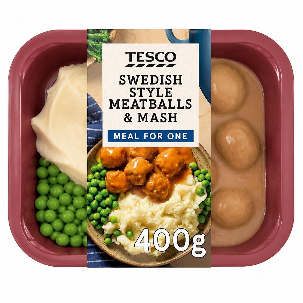 Tesco Swedish Style Meatballs & Mash 400g
