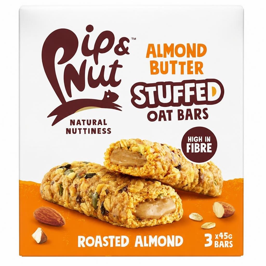 Pip & Nut Original Almond Butter Stuffed Oat Bars 3 x 45g