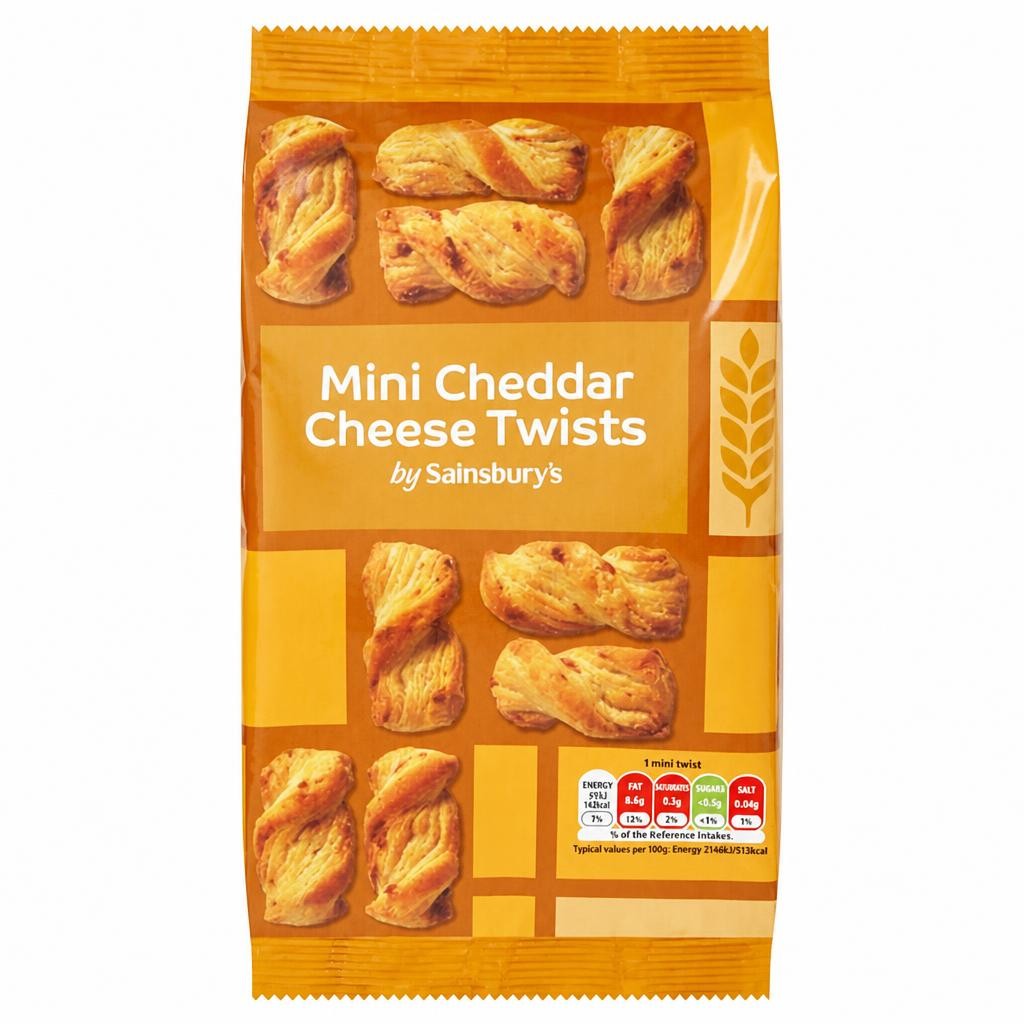 Sainsbury's Mini Cheddar Cheese Twists 125g