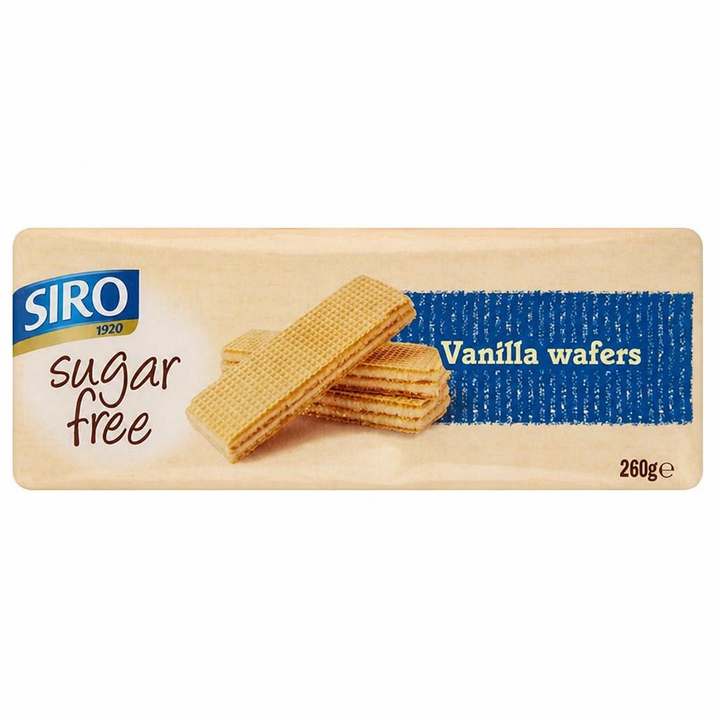 Siro Vanilla Sugar Free Wafer Biscuits 260g