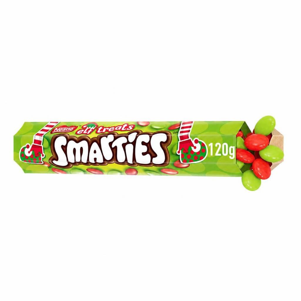 Smarties Elf Treats Milk Chocolate Giant Tube 120g