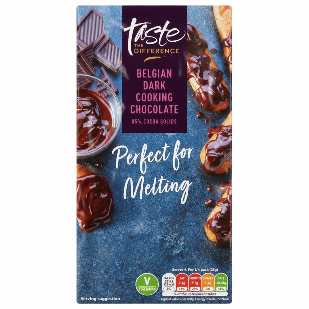 Sainsbury's Belgian Dark 85% Cocoa Cooking Chocolate, Taste The Difference 100g