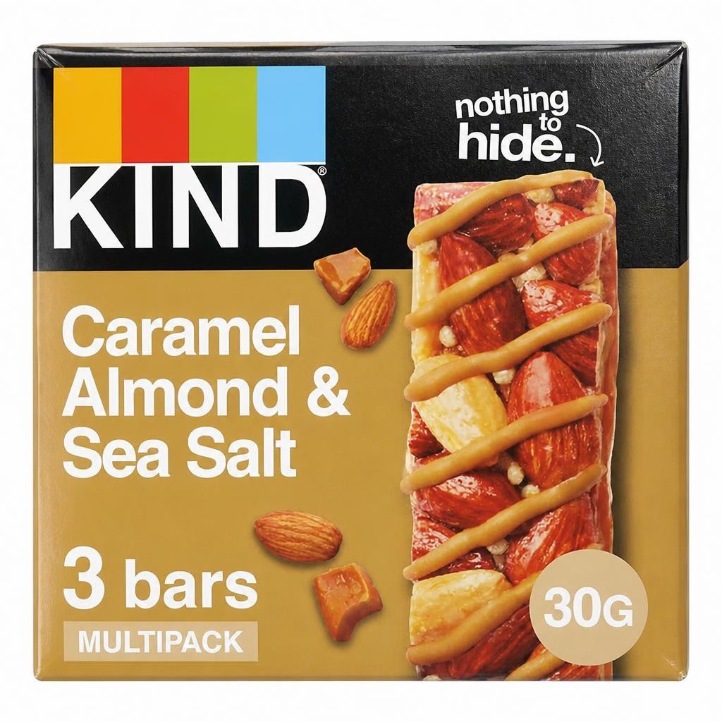 Kind Caramel Almond & Sea Salt Cereal Bars Multipack 3x30g