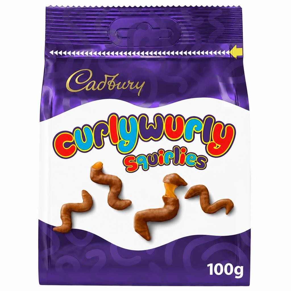 Cadbury Curly Wurly Squirlies Chocolate Pouch 100g
