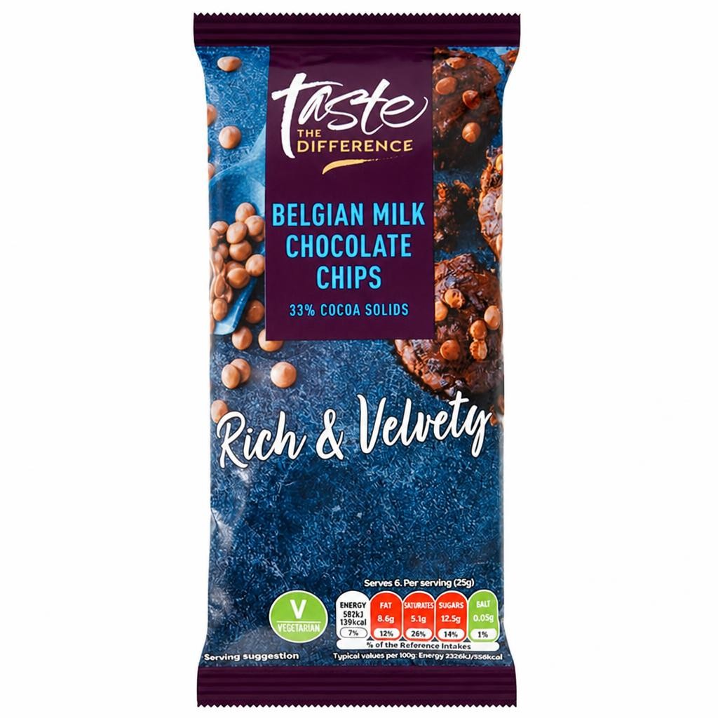 Sainsbury's Belgian Milk Chips, Taste The Difference 150g