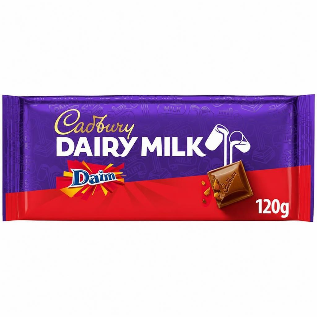 Cadbury Dairy Milk Daim Chocolate Bar 120g