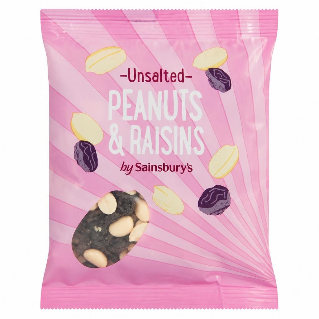 Sainsbury's Unsalted Jumbo Peanuts & Raisins 200g