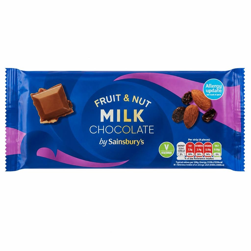 Sainsbury's Fruit & Nut Milk Chocolate 200g