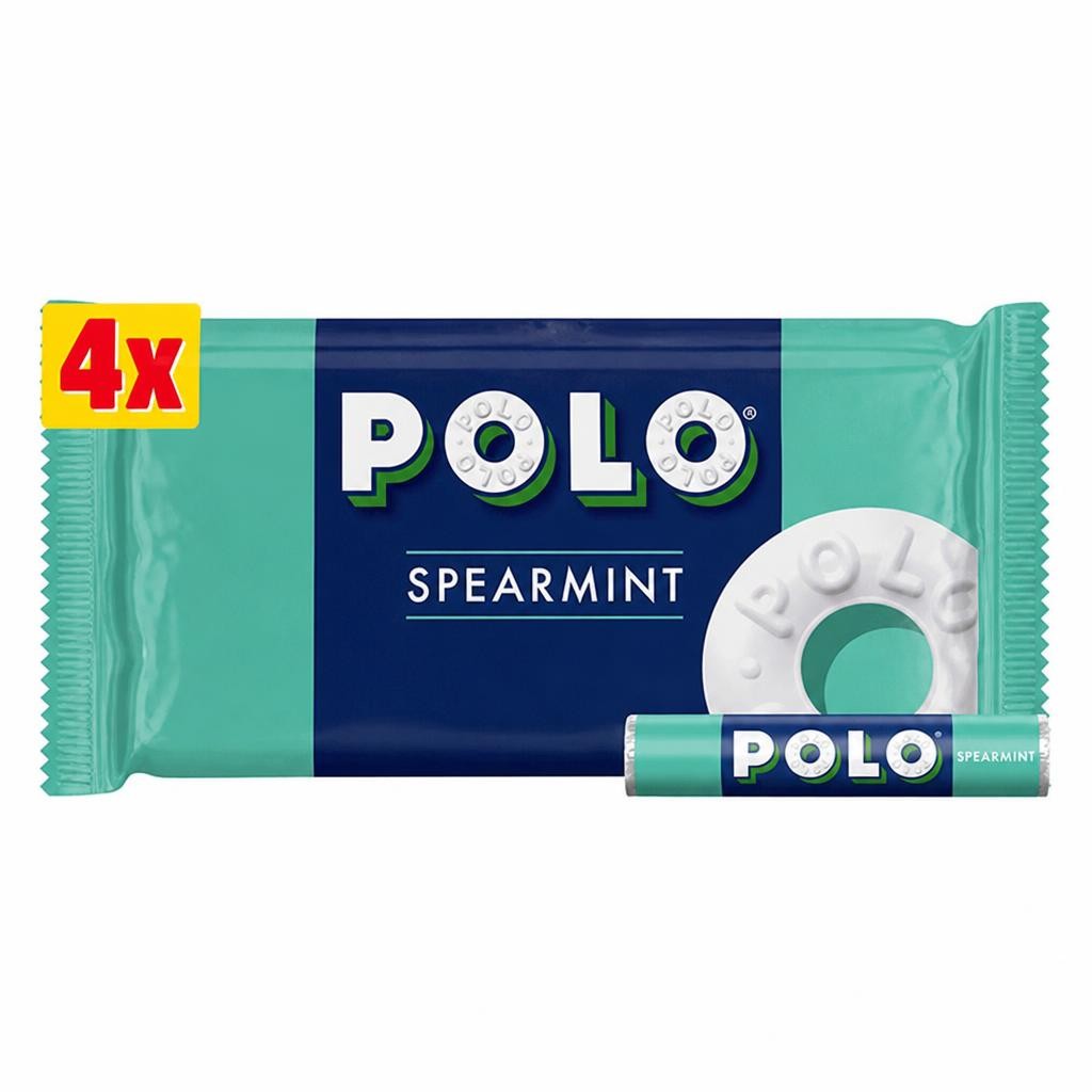 Polo Spearmint Mint Tube Multipack x4 34g