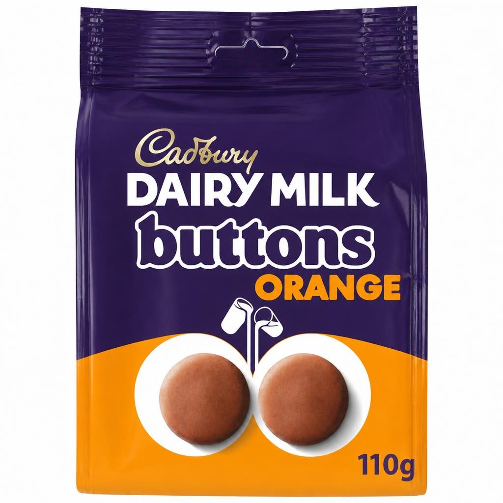 Cadbury Dairy Milk Orange Chocolate Buttons Pouch 100g