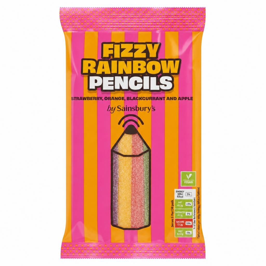 Sainsbury's Rainbow Pencil Sweets 160g