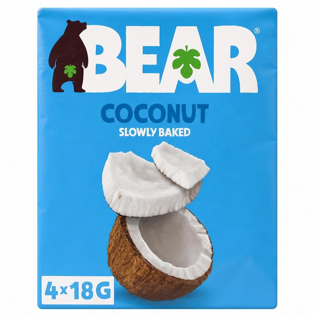 BEAR Fruit Dried Coconut Chips 4x18g