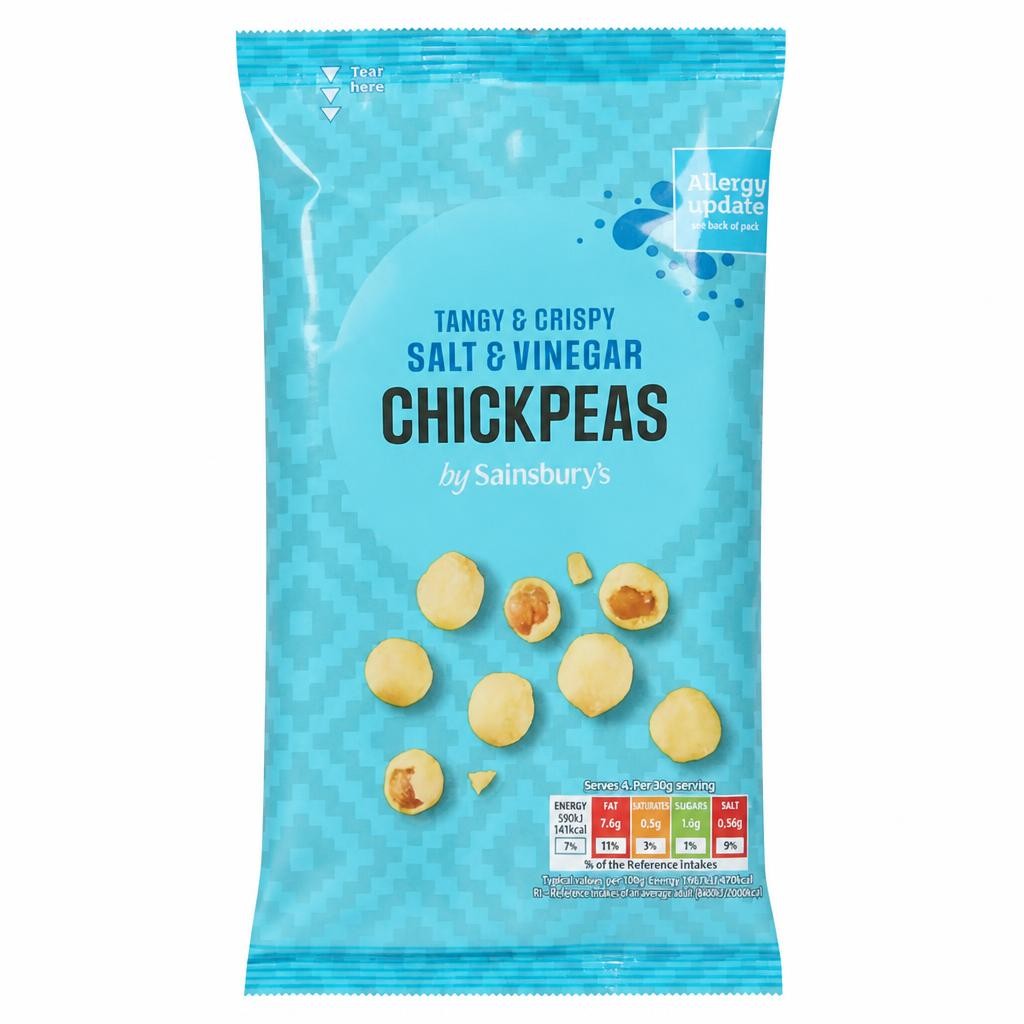 Sainsbury's Salt & Vinegar Crunchy Chickpeas 120g