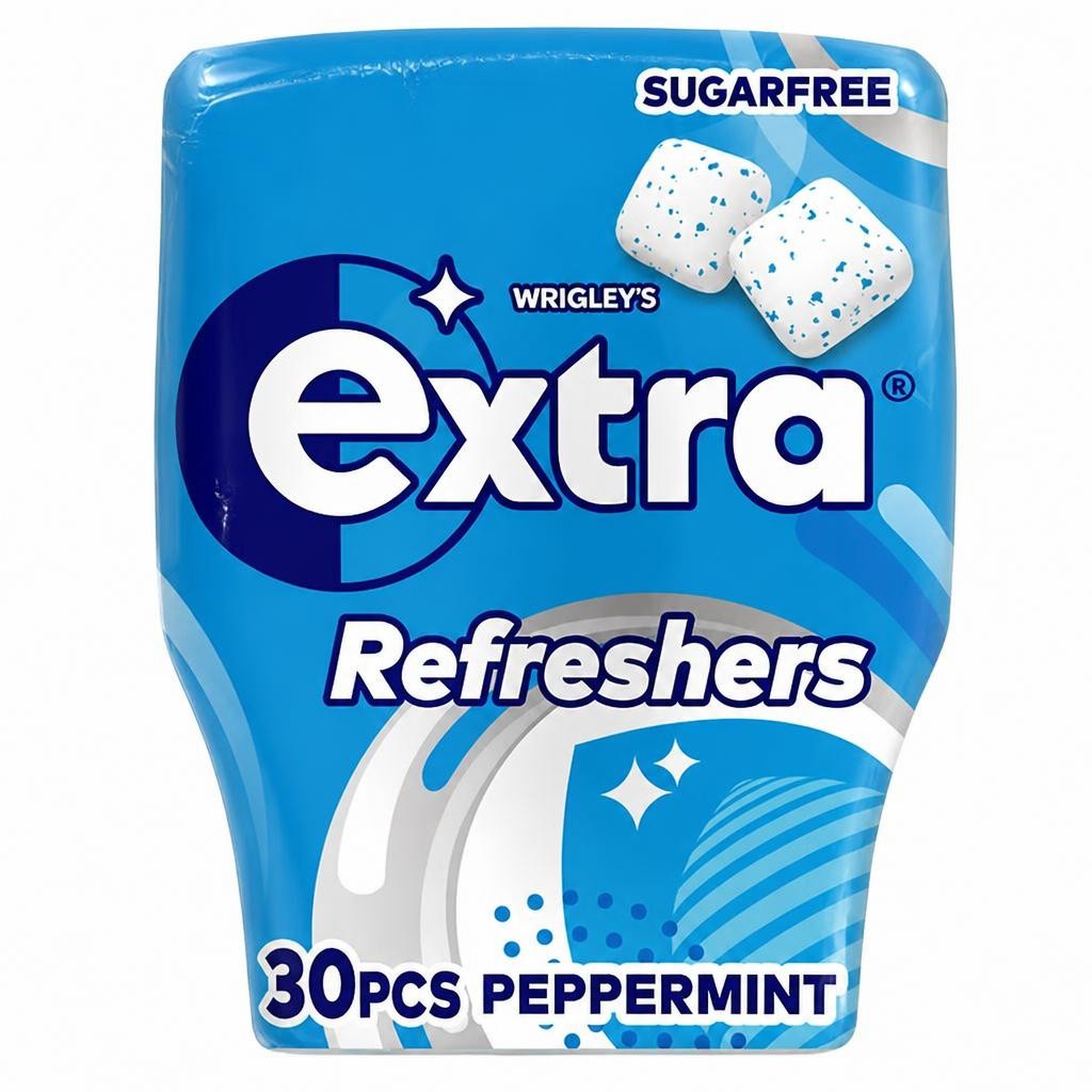 Extra Refreshers Peppermint Sugar Free Chewing Gum Bottle 30pcs