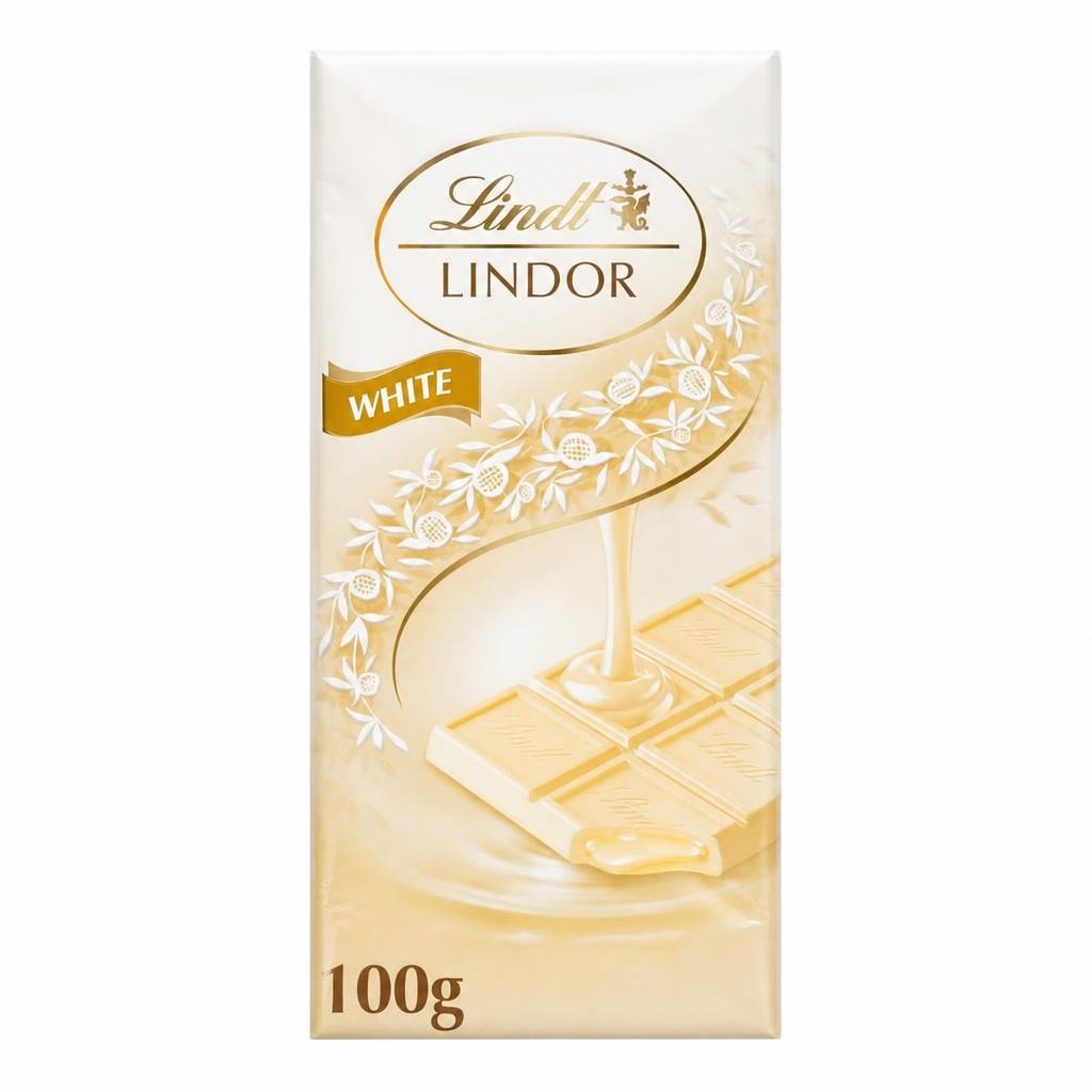 Lindt Lindor White Chocolate Bar 100g