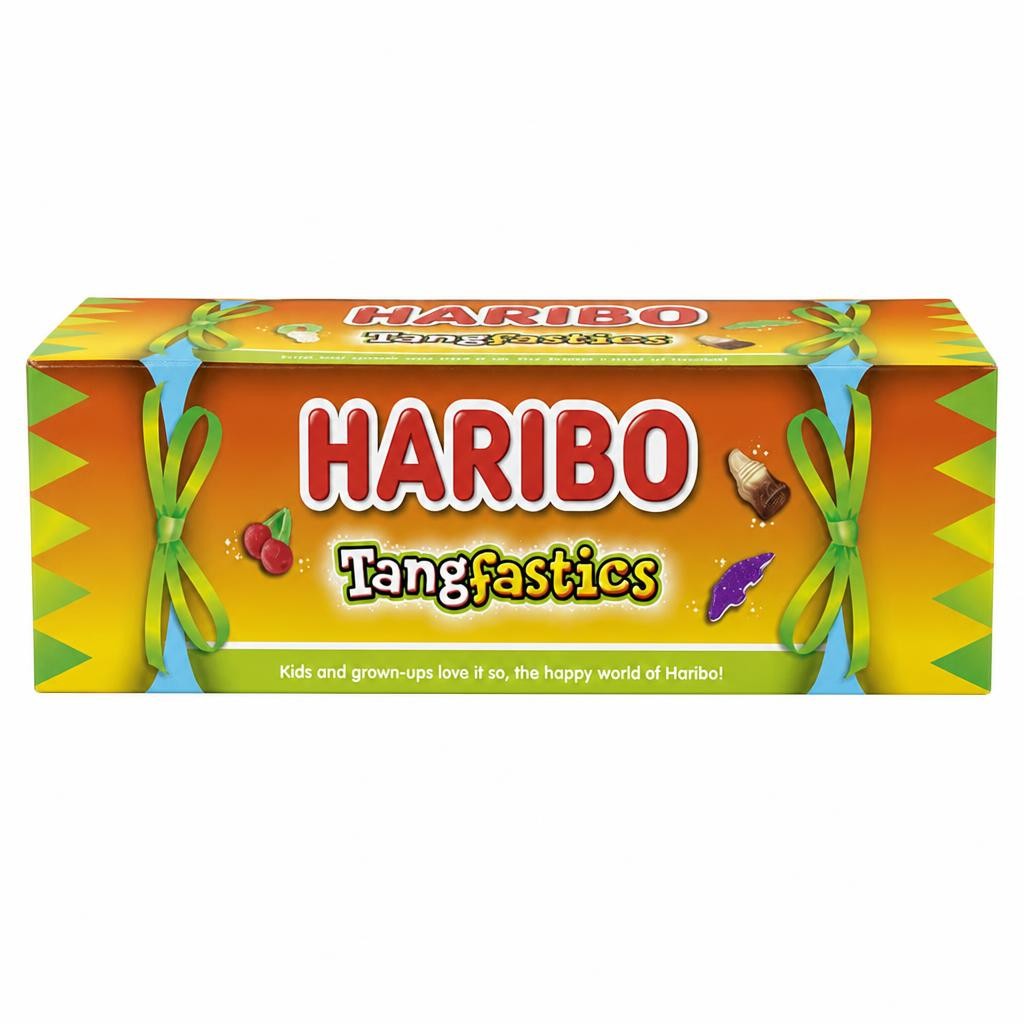 Haribo Tangfastics Fruit & Cola Flavour Fizzy Jelly & Foam Sweets Gift Tube 120g