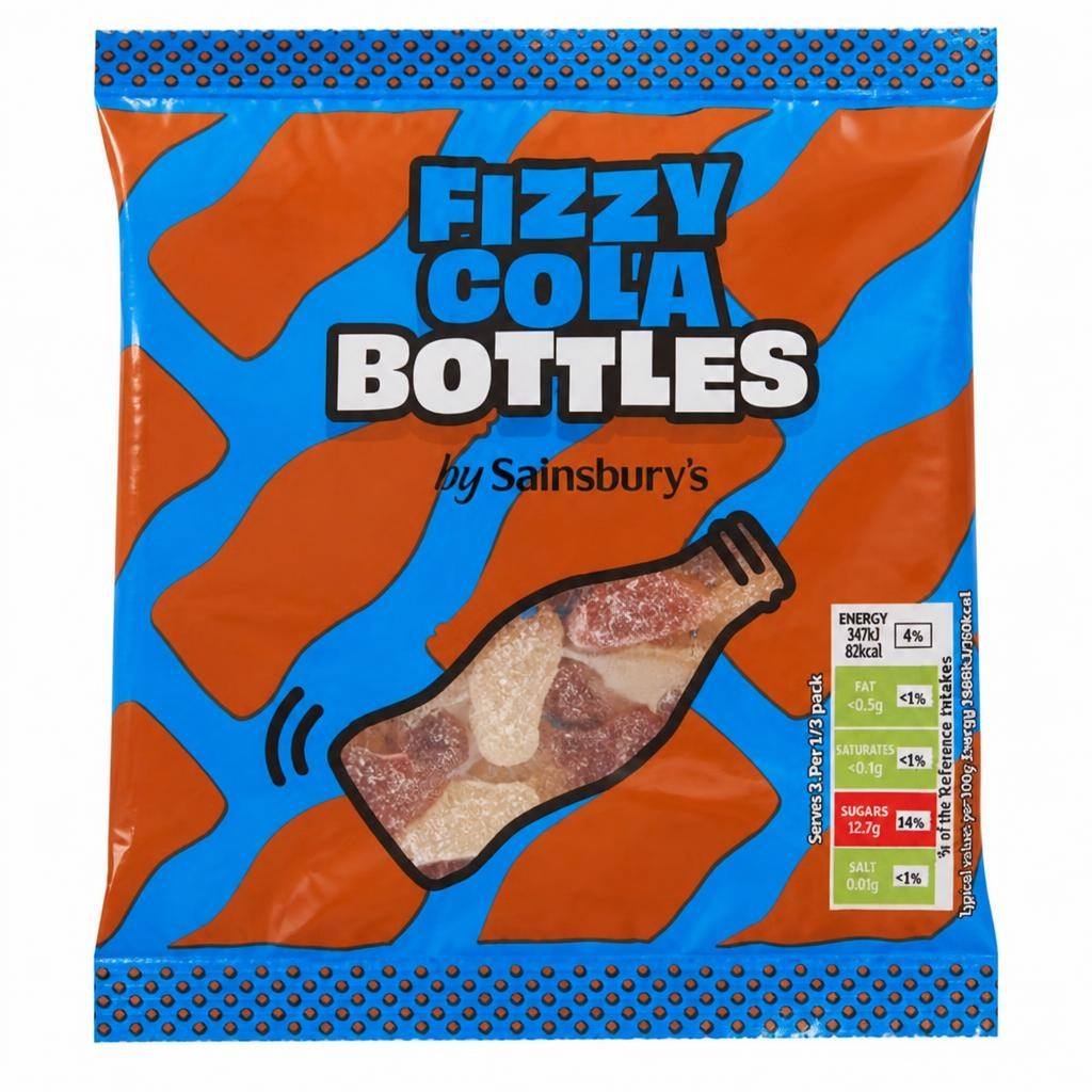 Sainsbury's Fizzy Cola Bottles 70g