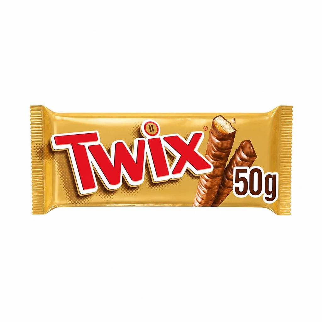Twix Caramel & Milk Chocolate Fingers Biscuit Snack Bar 50g