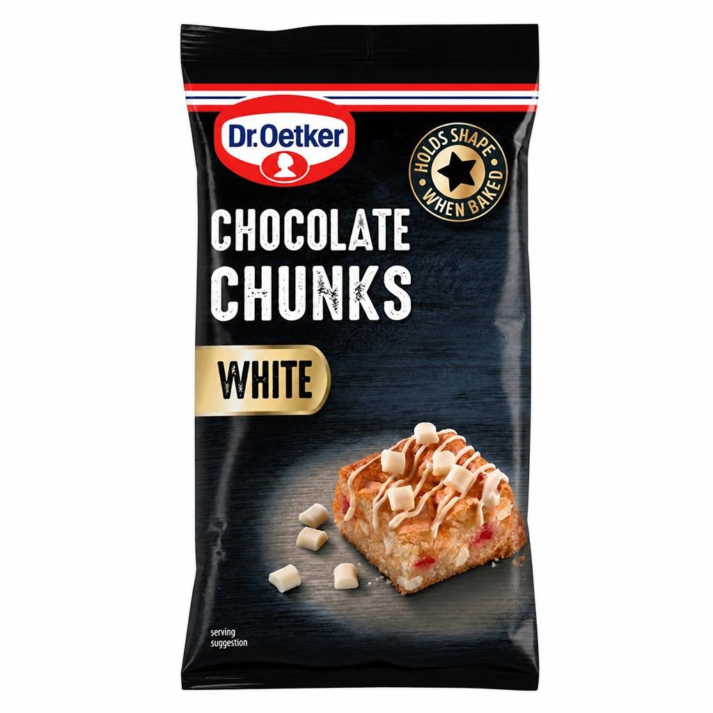 Dr. Oetker White Chocolate Chip Chunks 100g