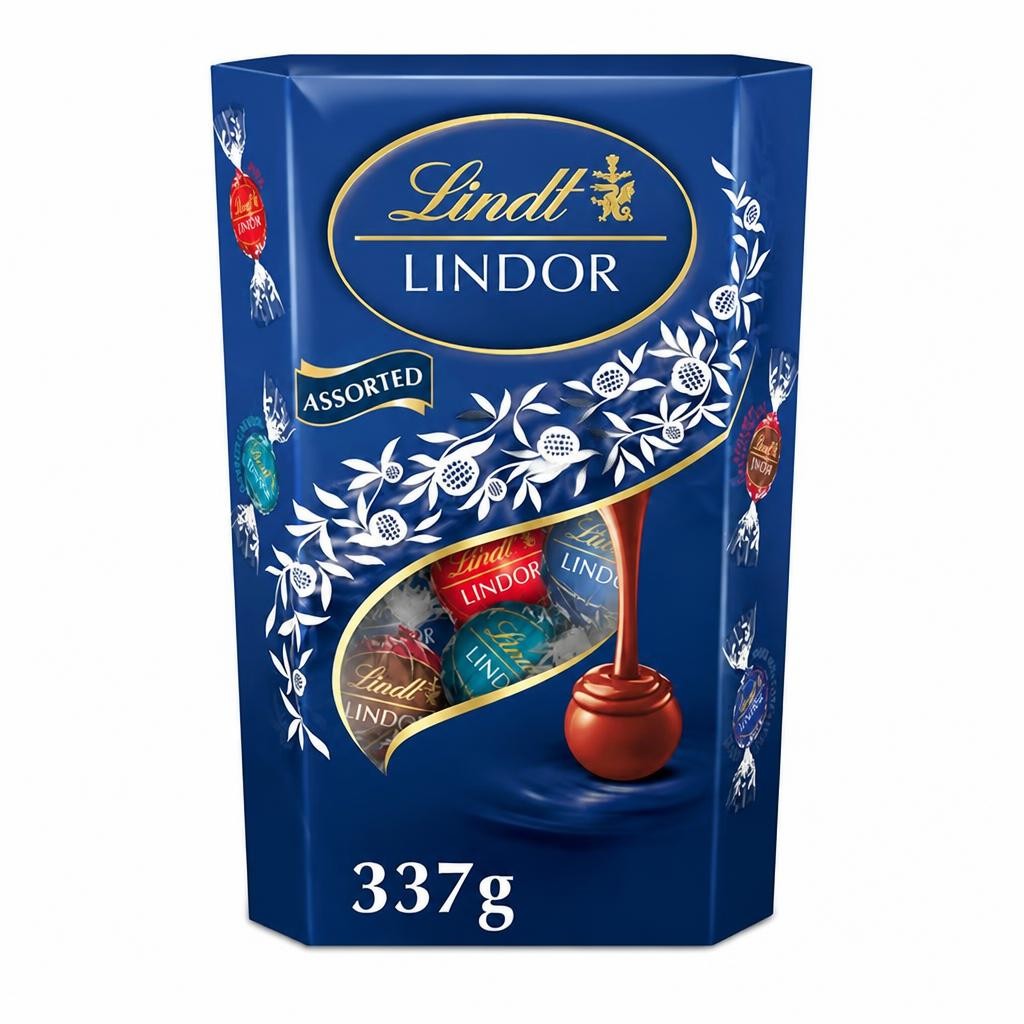 Lindt Lindor Blue Assorted Milk Chocolate Truffles Box 337g