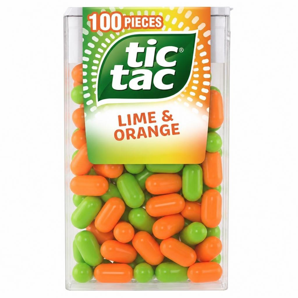 Tic Tac Lime & Orange Sweets x100 49g