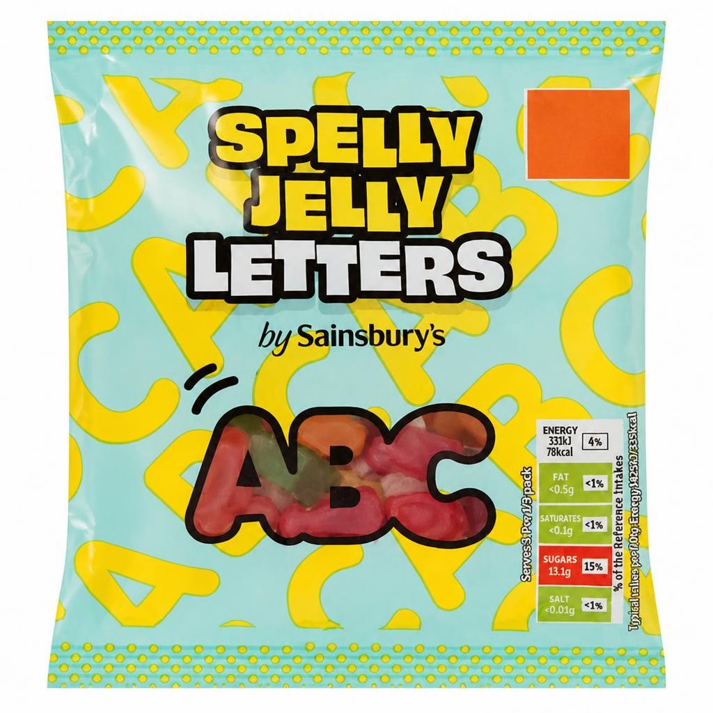 Sainsbury's Spelly Jelly Letters 70g