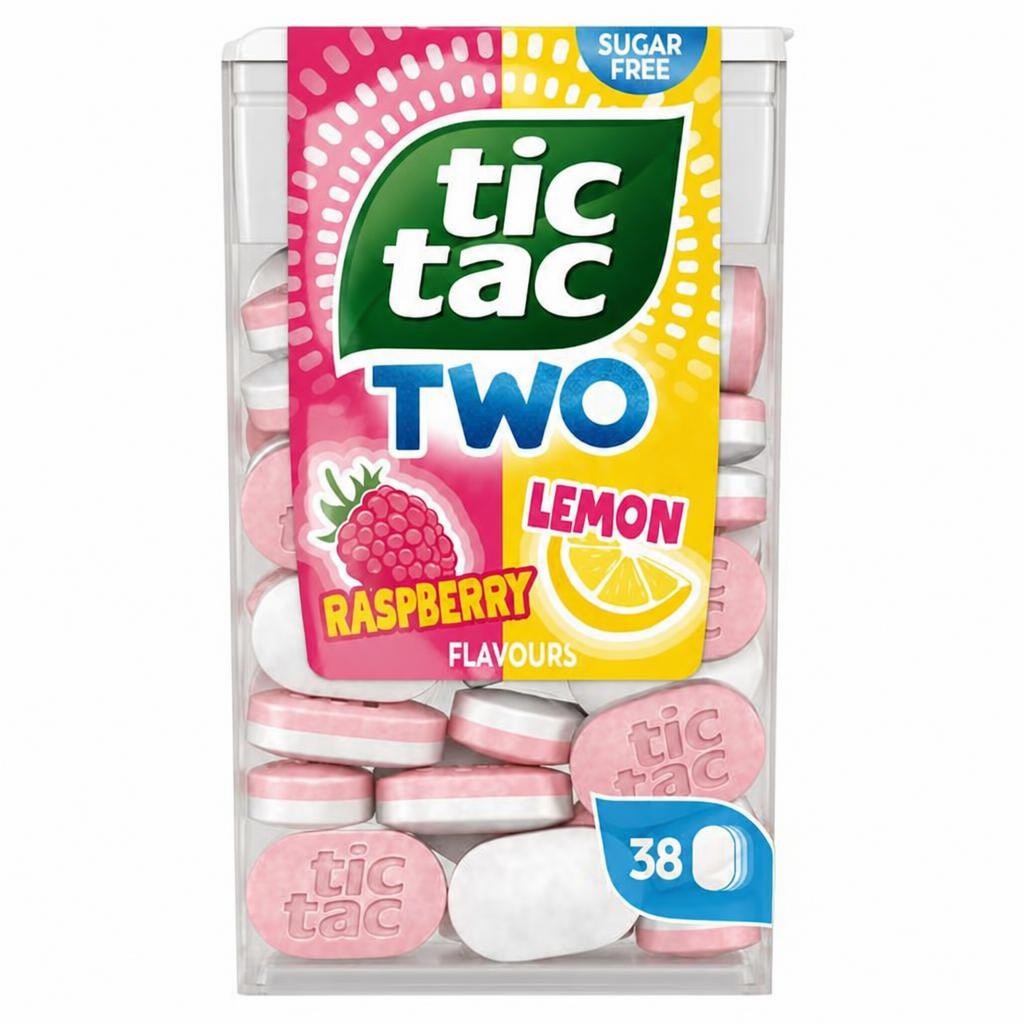 Tic Tac 38.5g Two Lemon & Raspberry Flavour Sugar Free Sweets