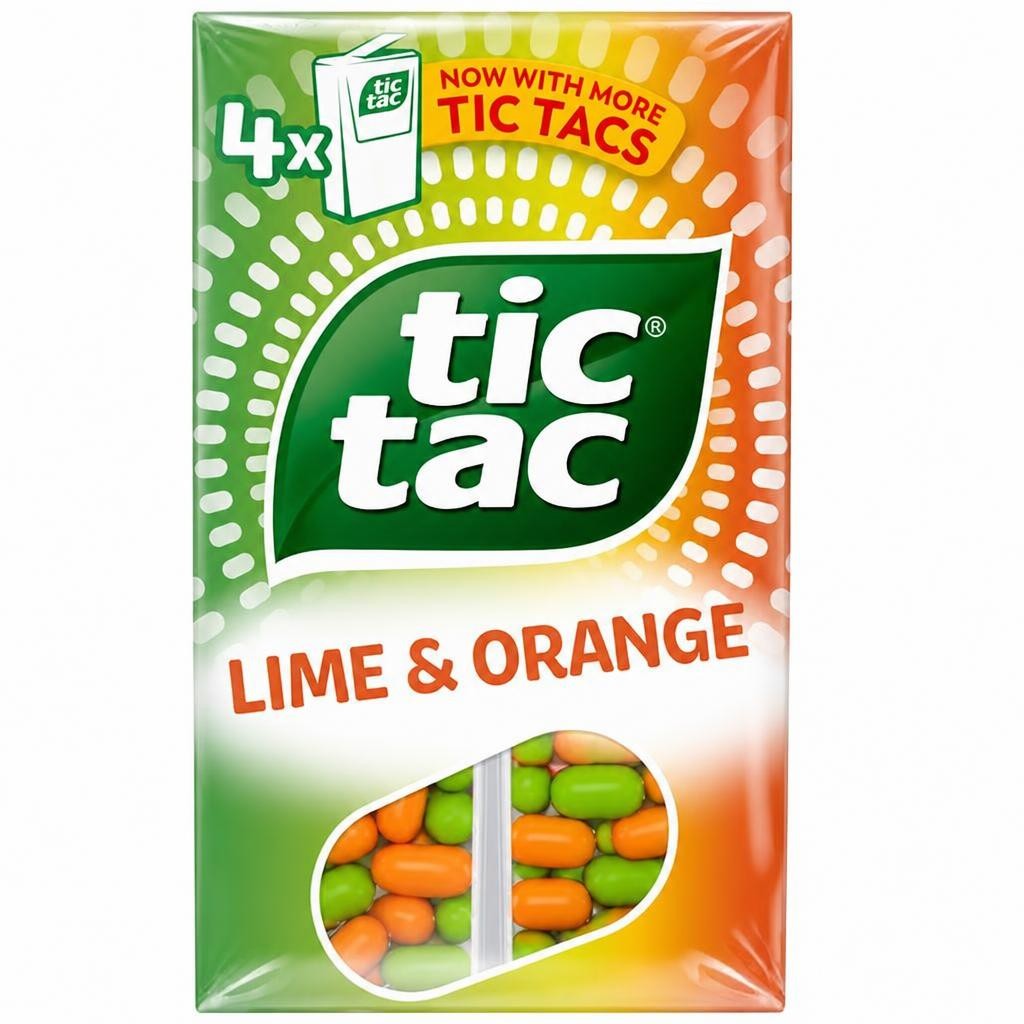 Tic Tac Lime & Orange Sweets Multipack 4x18g