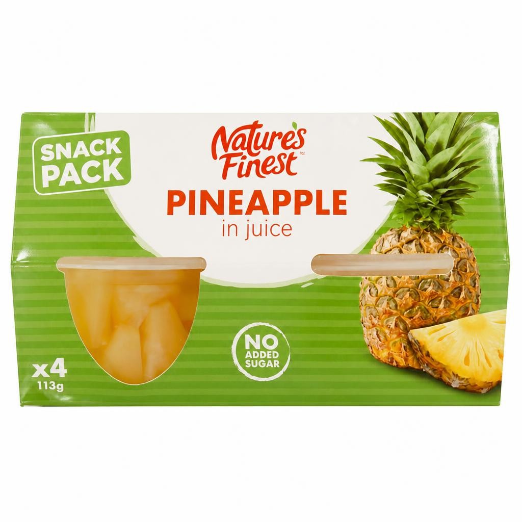 Nature's Finest Pineapple in Juice 4x113g
