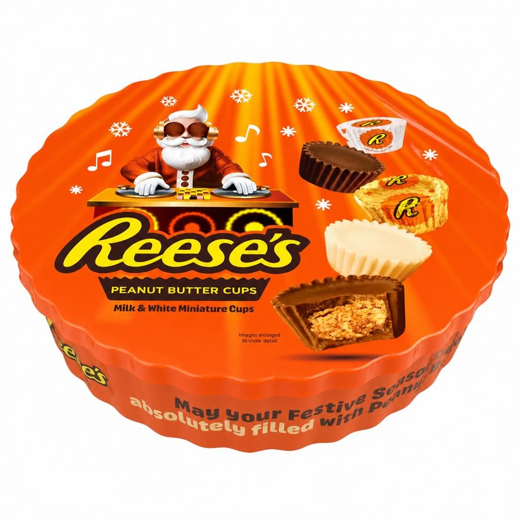 Reese's Peanut Butter Miniatures Christmas Gift Tin 309g