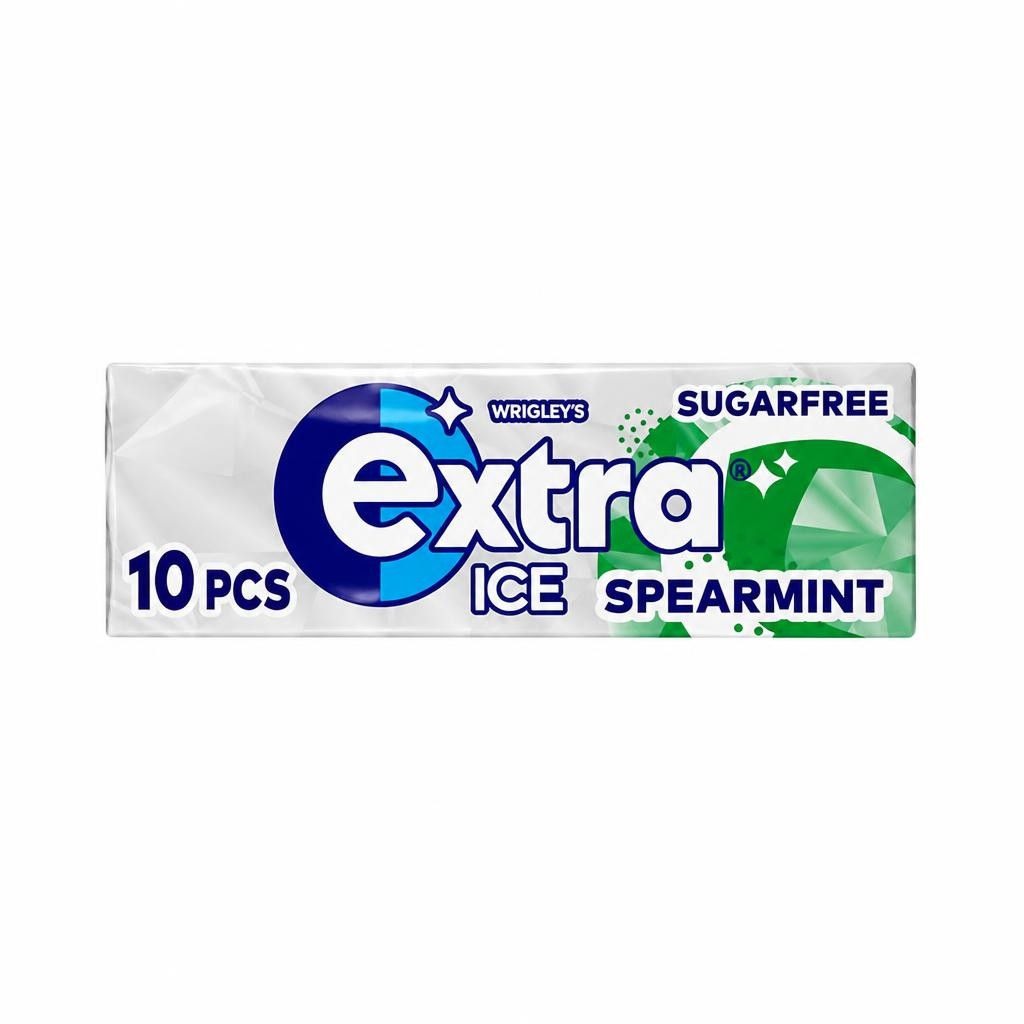 Extra Ice Spearmint Sugarfree Chewing Gum 10 Pieces