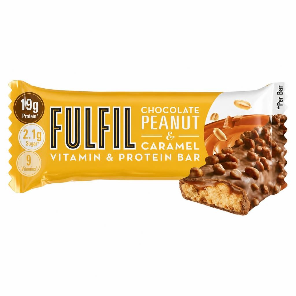 Fulfil Chocolate Peanut & Caramel Flavour Vitamin & Protein Bar 55g