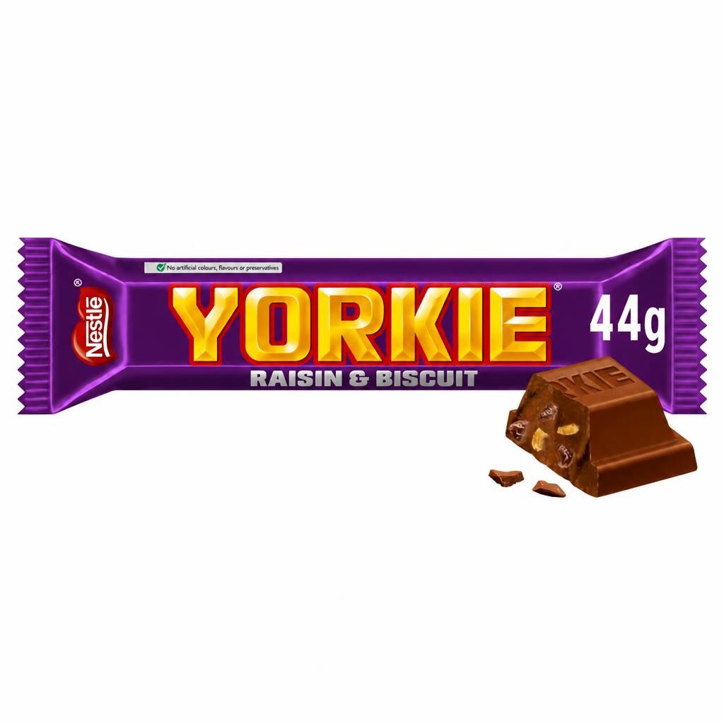 Yorkie Raisin & Biscuit Milk Chocolate Bar 44g