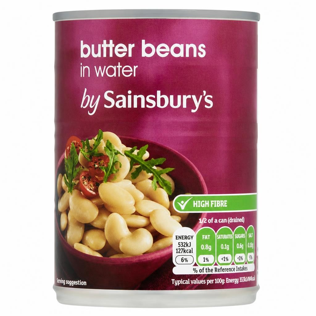 Sainsbury's Butter Beans In Water 400g (235g*)
