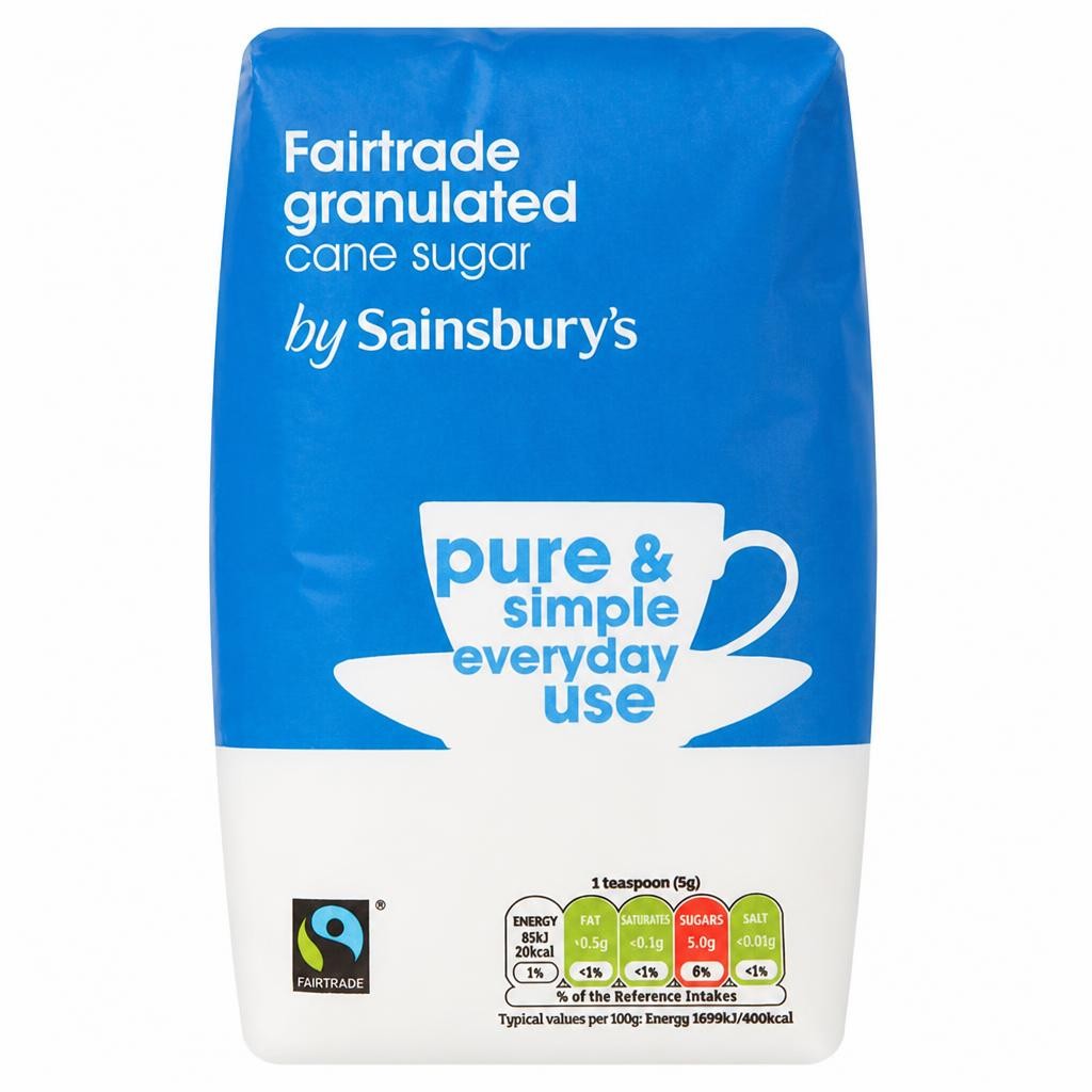 Sainsbury's Fairtrade White Granulated Sugar 1kg