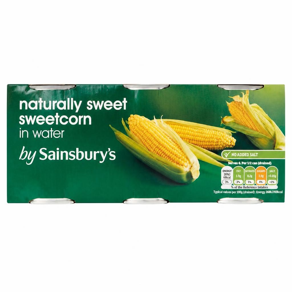 Sainsbury's Sweetcorn 3x198g (157g*)