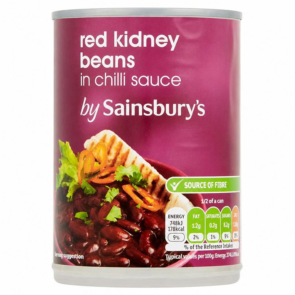 Sainsbury's Red Kidney Beans in Chilli Sauce 400g