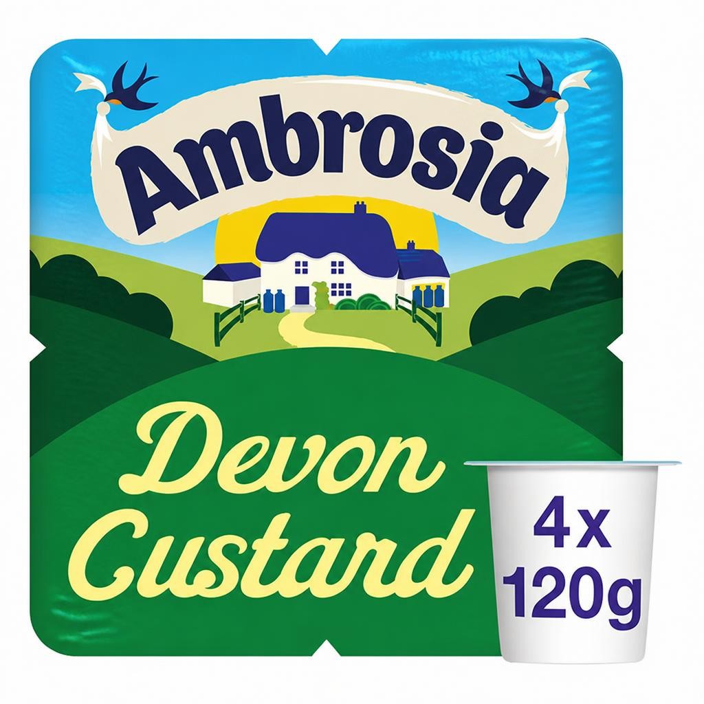 Ambrosia Devon 4 x 120g Custard Dessert Snack Pots